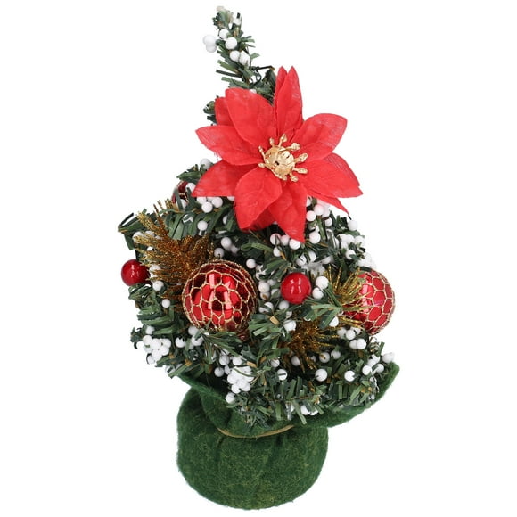 Árbol de Navidad artificial, Árbol de Navidad artificial Mini Mini Árbol de Navidad artificial Adornos para árboles de Navidad Materiales ecológicos Jadeshay A