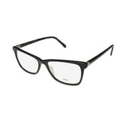 NEW M+ 3007 WOMENS/LADIES CAT EYE FULL-RIM BLACK MARBLE FRAME DEMO LENSES 54-16-150 EYEGLASSES/SPECTACLES
