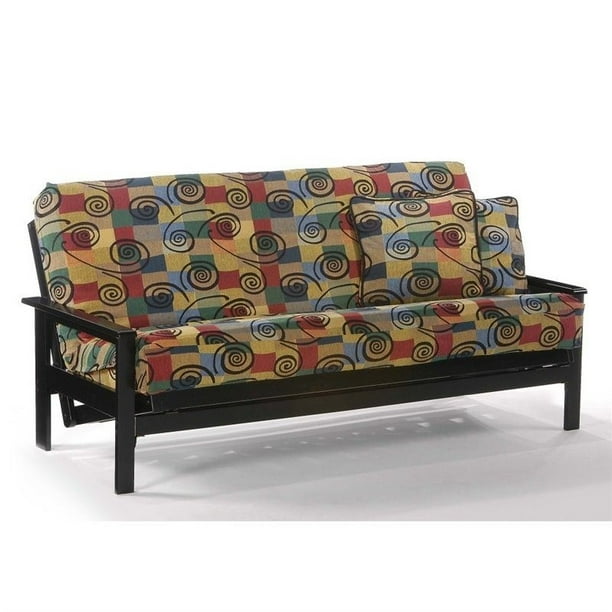 Night And Day Albany Full Wood Futon Frame In Black Walmart Com Walmart Com