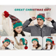 thumbnail image 4 of Gorros navideños de punto para mujeres, niños y hombres. Los gorros navideños son elegantes, tejidos, cálidos y divertidos, adecuados para fiestas de Año Nuevo., 4 of 5