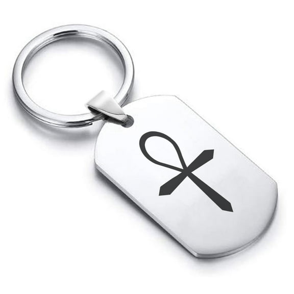 Stainless Steel Four Horsemen of the Apocalypse (Death) Dog Tag Keychain Circle Ring