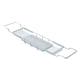 thumbnail image 4 of Bandeja para bañera Bandeja de baño de acero Estante de almacenamiento Ajustable con ranura Toallero Organizador Bandeja multipropósito para B BLESIY Bandeja para carrito de bañera, 4 of 8