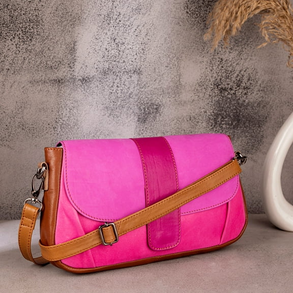 Abelardo Sabrina Bag - Pink Sling Leather Bag
