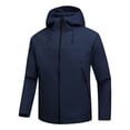 thumbnail image 4 of LEKODE Windbreaker Jackets for Men Dustproof with Hood Loose Lightweight Jacket Hiking Jacket Mountain Shell Jacket Stylish Jacket Lightweight Portable Rain Coat Slim Fit Jackets for Men Blue 5XL, 4 of 7