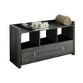 thumbnail image 1 of Benzara Wooden Shoe Bench With 3 Shelves, Distressed Gray, 1 of 1
