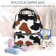 thumbnail image 5 of Fotbe Brown Black Cow Mochila Maternidad - Lona de Sarga Impermeable, Mochila de Pañales de Gran Capacidad con Múltiples Bolsillos y Correas Ajustables, 5 of 6