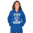 thumbnail image 4 of Zero Fox Given Cute Sarcastic Humor Zip Up Hoodie Men's Women's Brisco Brands X, 4 of 6