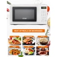thumbnail image 2 of COMMERCIAL CHEF Microondas de 0,7 pies cúbicos con 10 niveles de potencia, microondas pequeño con asa, microondas de encimera de 700 W, 2 of 5