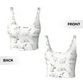 thumbnail image 5 of Xecao Rabbit Eating for Sports Bra with Removable Pads, Crop Tank Top Design, Women's Longline Sports Bra - Non-Wired - X-Large, 5 of 9