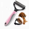 thumbnail image 2 of Dematting Comb for Long Haired Dogs, Double Sided Dog Comb with Blade for Mats and Tangles, Gentle Anti-Tangle Grooming Tool, 2 of 9