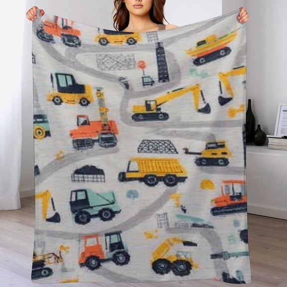 RKSupls Christmas Throw Blanket,Soft Warm Flannel Cute Truck Blanket Gift for Christmas Home Bed Sofa Couch Decor,60x80 in