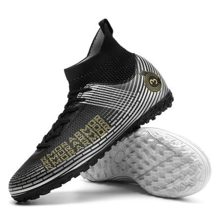 

Boy s Soccer Shoes Kids Football Boots Cleats High-Top Spikes Soccer Shoes Girls Outdoor Athletic Training Sneakers
