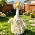 thumbnail image 6 of Tuvgenk Porch Goose Outfits 23" Cute Spring Summer Clothes for Porch Goose Set Polyester 2 Pack Outdoor Decor for Garden with Hat Dress, 6 of 7
