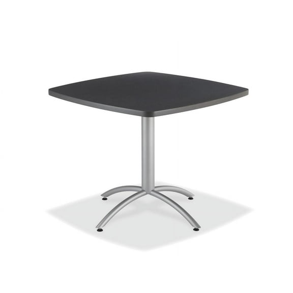 Iceberg CaféWorks Café Table, 36" Square, Graphite Granite