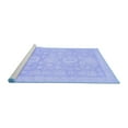 thumbnail image 2 of Ahgly Company Machine Washable Indoor Square Oriental Blue Modern Area Rugs, 7' Square, 2 of 4