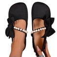 thumbnail image 5 of YOUYEDIAN Mary Jane Shoes Women Fashion Bowtie Deco One Strap Versatile Round Toe Flats Casual Low Heel Comfortable Slip On Dress Shoes, 5 of 5