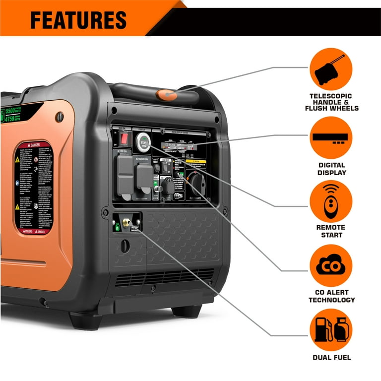 GENMAX 3500 Peak WattsGas Powered Open Frame RV Ready, 41 OFF
