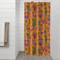 thumbnail image 2 of Purple Green Mushroom Plant Orange Pattern Shower Curtain 36"x72" ,Bathroom Decorative Shower Curtains Set with 12 Hooks,Modern Waterproof Washable Shower Curtain, 2 of 6