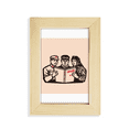 thumbnail image 1 of China Red Education Promotion Research Escritorio de madera Arte Pintura 5x7 pies Marco de foto, 1 of 4