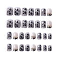 thumbnail image 1 of DHARMONAL With Cow Pattern 24 Pack Wear Nail Gel X Tips Short Gel Nail Covers for Cats round Extra Short Gel Nails Full Cover Clear Nails Coffin Nails Long Length, 1 of 6