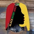 thumbnail image 2 of Tnhcen Women's Black History Month Crewneck Sweatshirt - Oversized Stretchy Long Sleeve Tops with Print Plus Size Casual Daily Wear (S-2XL), 2 of 4
