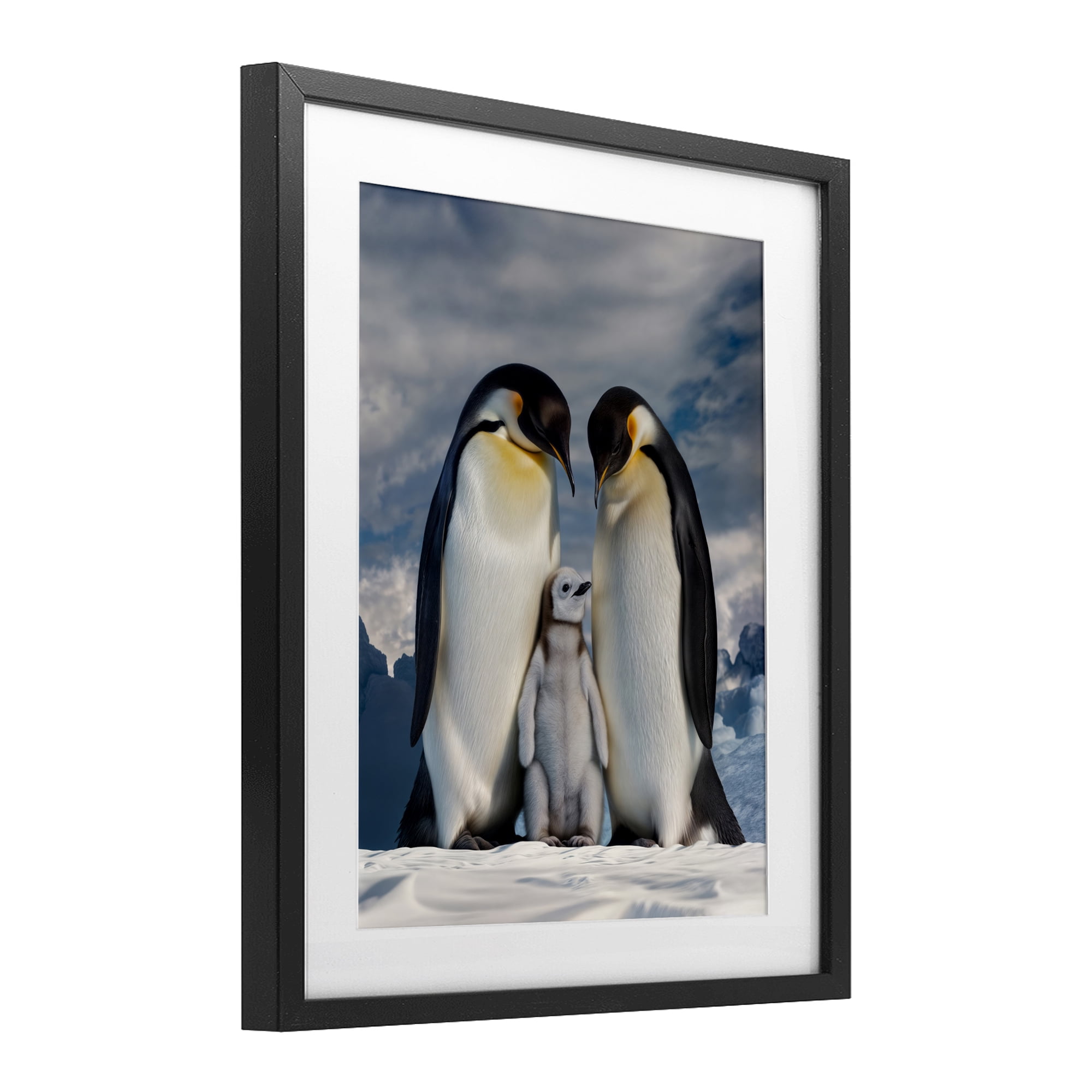 Stupell Industries Penguins In The Wild Black Framed Print Under Glass, design by Scott Stulberg