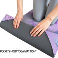 thumbnail image 3 of Purple Butterfly Pattern Hot Yoga Mat Towel Non Slip for Hot Yoga - Quick-Drying Yoga Mat Cover with 4 Corner Pockets with Travel Bag - Hot Yoga Towel Non Slip Grip Moisture Wicking Sweat 70"x26", 3 of 6