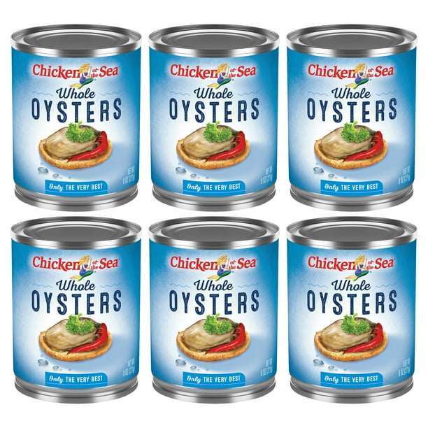 (6 pack) Chicken of the SeaWhole Oysters, 8 oz Can