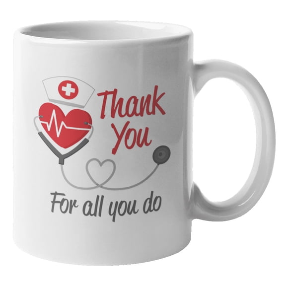 Thank You for All You Do Nurse Appreciation Coffee & Tea Mug & Pen Holder (11oz)