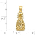 thumbnail image 3 of 14k Yellow Gold Diamond-cut 3D Pineapple Pendant, 3 of 4