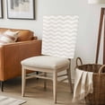 thumbnail image 6 of Cream Moire Chair Back Covers, Removable Chair Covers for Dining Chairs Set of 8, Washable Chairs Slipcovers Back Seat Protector for Wedding Party 19"x20", 6 of 9