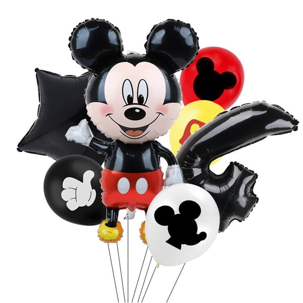1set Disney Mickey Mouse Party Balloons Minnie Balloons 32" Number Balloon Baby Shower Birthday Party Decorations Kids Toy Gifts Gao Jinjia LED