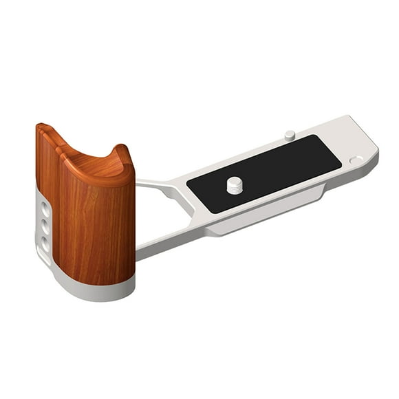 Mistaha Plaque de Dégagement Rapide Légère en Aluminium Aérospatial pour Appareils Photo Nikon ZF - Stabilisateur de Prise en Bois de Rose et Support de Prise Verticale - Couleur Argent