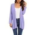 thumbnail image 2 of Delayuji Women's Cardigan Coat Cotton Linen Cardigan Solid Color Spring Summer Trendy, 2 of 7