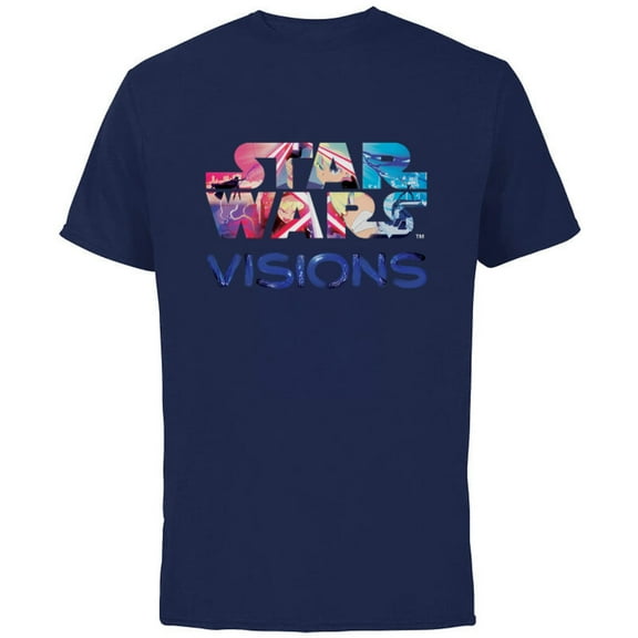 Star Wars: Visions Logo - Short Sleeve Cotton T-Shirt for Adults - Customized-Red