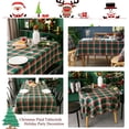 thumbnail image 3 of XmhyTop Transform Your Holiday Table with Our Christmas Plaid Tablecloth – Perfect Rectangle Table Cover for Christmas Party Decoration-Blue grid snowflakes-SIZE E:55*78.7inch, 3 of 4