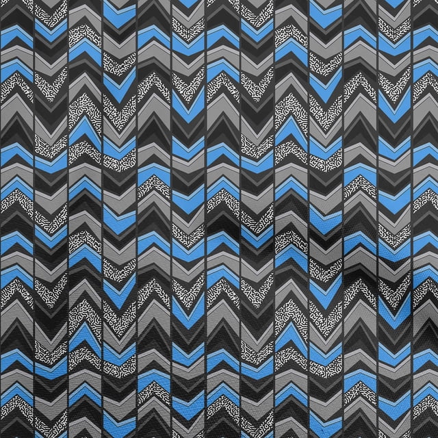oneOone Cotton Poplin Blue Fabric Geometric Sewing Material Print Fabric By The Yard 42 Inch Wide