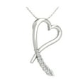 thumbnail image 5 of Araiya Sterling Silver Round Diamond Heart Pendant Necklace (1/3 cttw, I-J Color, I2-I3 Clarity), 18", 5 of 5