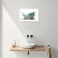 thumbnail image 3 of AatoeaX Sea Turtle Bathroom Decor Wall Art Funny Teal Turtle Bathtub Pictures Wall Decor Country Bathroom Sign Canvas Print Painting Artwork Modern Home Decorations For Toilet, 3 of 4