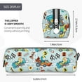 thumbnail image 3 of Cauagu Cartoon Car Racing Print Leather Pencil Pen Case - Stationery Bag Portable Stationery Bag Big Capacity Pencil Pouch Cosmetic Organizer Bag for Men & Women, 3 of 7
