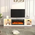 thumbnail image 5 of Erommy  79" Fireplace TV Stand with 40" Electric Fireplace, Entertainment Center with Adjustable Glass Shelves White, 5 of 5