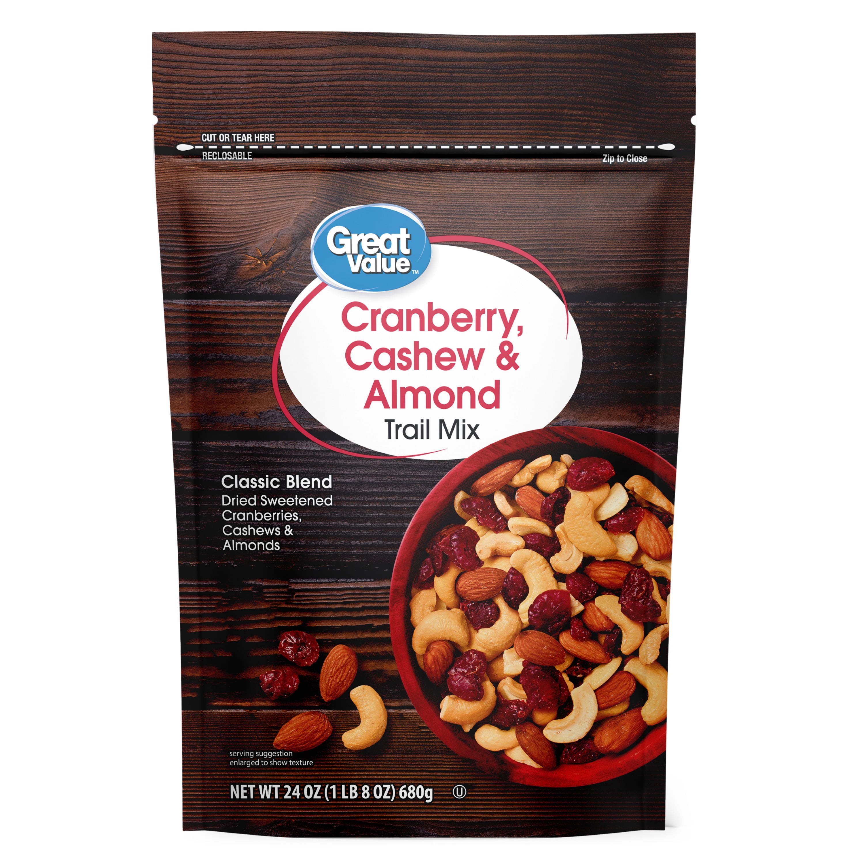 Great Value Cranberry Cashew & Almond Trail Mix, 24 oz
