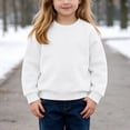thumbnail image 6 of biudgviw Baby Boy Girl Sweatshirt Fleece Lined Long Sleeve Pullover Comfy Warm Crewneck Tops Kids Winter Clothes(White,18-24 Months), 6 of 7
