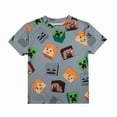 thumbnail image 2 of Minecraft Creepers And Character Heads Crew Neck Short Sleeve 4pk Boy's Tees-Large, 2 of 7