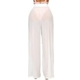 thumbnail image 3 of Yuarrent Pantalones de playa para mujer, ropa de playa de Color sólido a la moda, cintura alta, cómodos, holgados, transparentes, piscina, Type2 NO2, 3 of 6