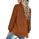 thumbnail image 5 of Sudadera de mujer, Sudadera holgada de manga larga con cuello en V para mujer, jerséis informales Meterk Camello/Medio, 5 of 7