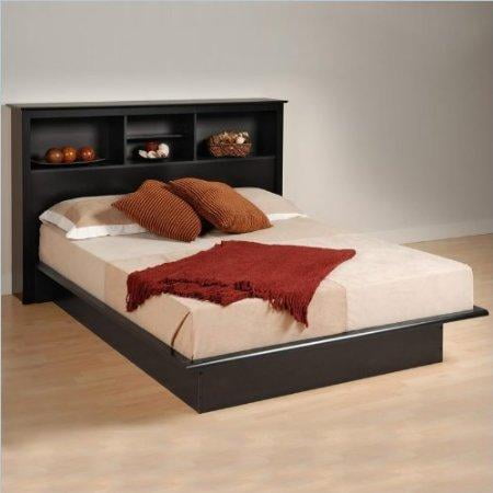 Black Sonoma Double\/Full Bookcase Platform Bed Black Sonoma Double\/Full Bookcase Platform Bed