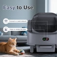 thumbnail image 4 of Self-Cleaning Litter Box Automatic Open-Top Cat Litter Box with App & Safety Features – Includes Litter Liners & Mat – Light Grey, 4 of 9