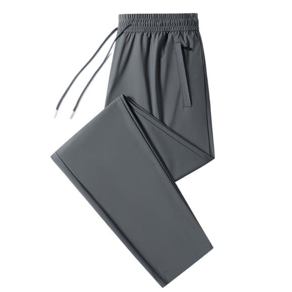 YUEVORA Pants for Men, Straight Leg Drape Elastic Waist Casual Pants, Quick Dry Breathable Stretch Lightweight Summer Big Size Business Commute Dress Trousers