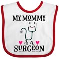 thumbnail image 3 of Inktastic Surgeon Mom Baby Girls Baby Bib, 3 of 4